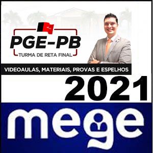 Rateio PGE-PB 2021 (Reta Final Procurador do Estado) 1ª e 2ª Fase - Mege