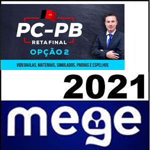 Rateio PC PB 2021 Pós Edital Delegado Turma 2 Videoaulas, Materiais, Simulados e Espelhos - Mege