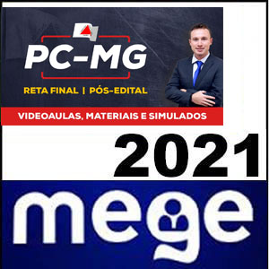 Rateio PC-MG Delegado de Polícia (Videoaulas, materiais e simulados) 2021 – Mege