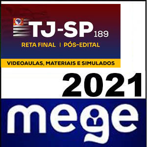 Rateio TJ-SP 189 Pós Edital Videoaulas, Materiais e Simulados 2021 - Mege