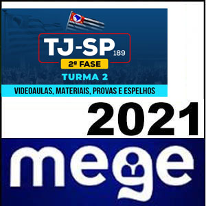 Rateio TJ-SP 189 (2ª fase - Videoaulas, materiais, provas e espelhos) 2021 - Mege