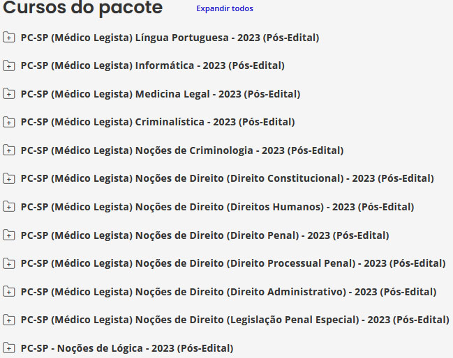 Informações PC-SP 2023 Médico Legista de Polícia Civil Pacote Pós Edital – Estratégia