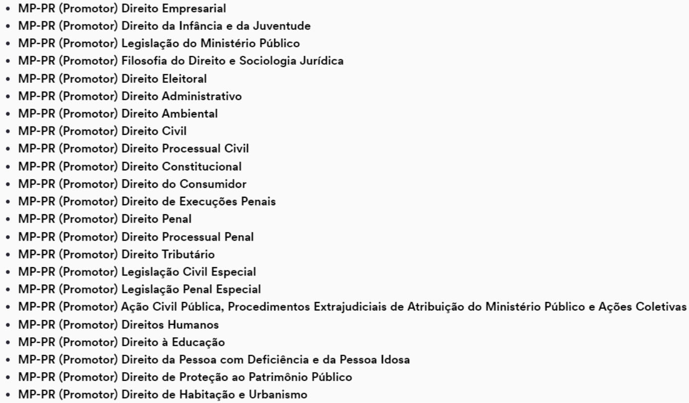 MP/ PR - Promotor de Justiça - Reta Final para o concurso do MPPR - (2023)