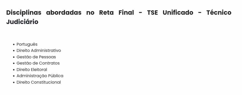 TSE UNIFICADO RETA FINAL 2024 - Técnico Judiciário Área Administrativa – Estudos IURI