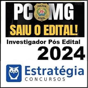 Rateio Investigador de Polícia I PC-MG 2024 Pós Edital - Estratégia