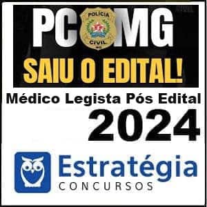 Rateio Médico Legista PC-MG 2024 Pós Edital - Estratégia