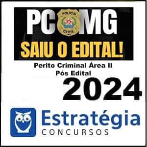 Rateio PC-MG Perito Criminal Área II 2024 Pós Edital - Estratégia