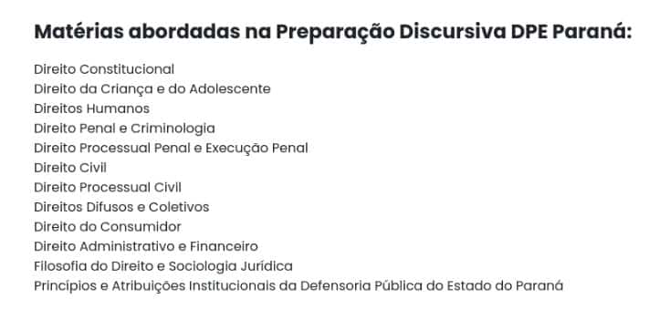 DPE PR 2024 Preparação Discursiva - Estudos IURI