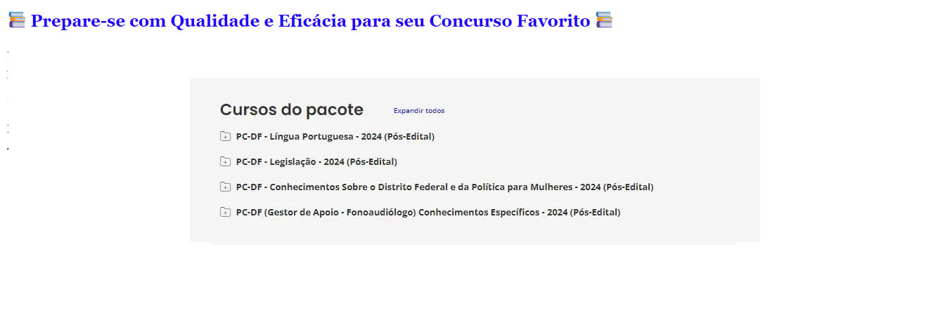 Info Rateio PC-DF Fonoaudiólogo - Gestor de Apoio - 2024 Pós Edital - Estratégia