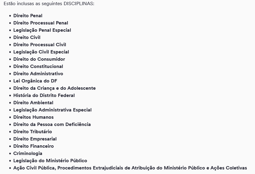 Informações Rateio MPDFT 2024 - Promotor de Justiça - Pacote Teórico - Estratégia