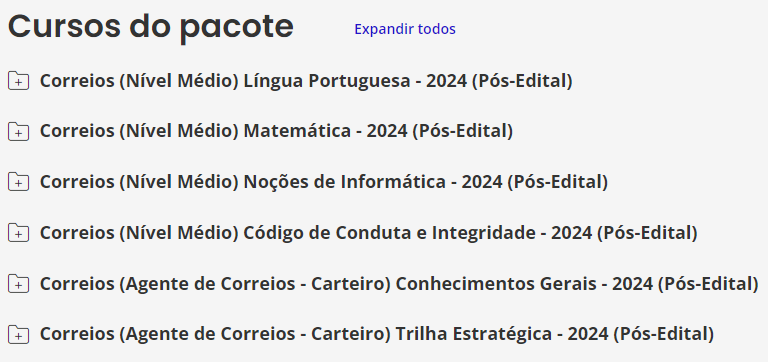 Informações Rateio Correios (Agente de Correios - Carteiro) Pacote - 2024 Pós-Edital - Estratégia