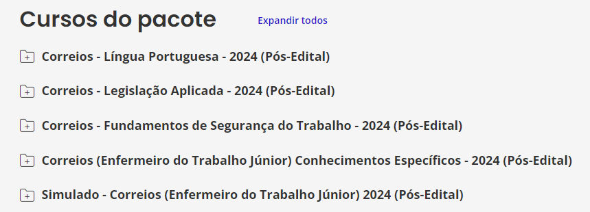 Informações Rateio Correios Pós Edital - Enfermeiro do Trabalho Júnior - 2024 - Estratégia