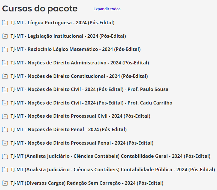 Informações Rateio TJ-MT - Ciências Contábeis - Analista Judiciário - 2024 (Pós-Edital) - Estratégia