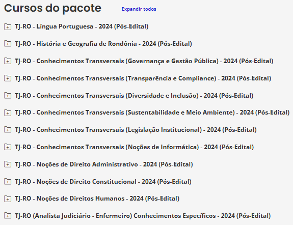 Informações Rateio TJ-RO (Analista Judiciário – Enfermeiro) – 2024 (Pós-Edital) – Estratégia