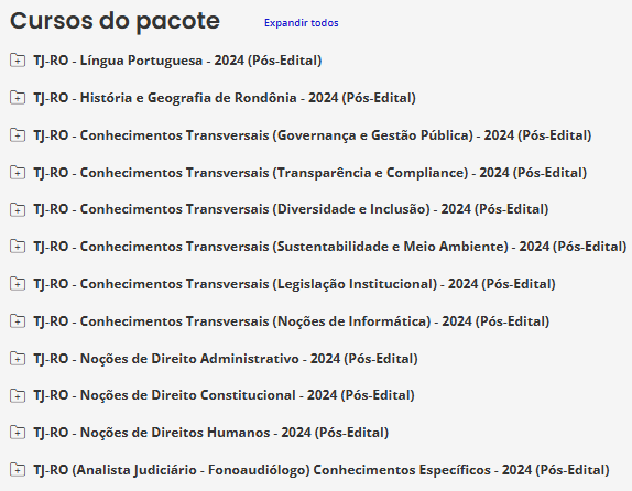 Informações Rateio TJ-RO (Analista Judiciário – Fonoaudiólogo) – 2024 (Pós-Edital) – Estratégia