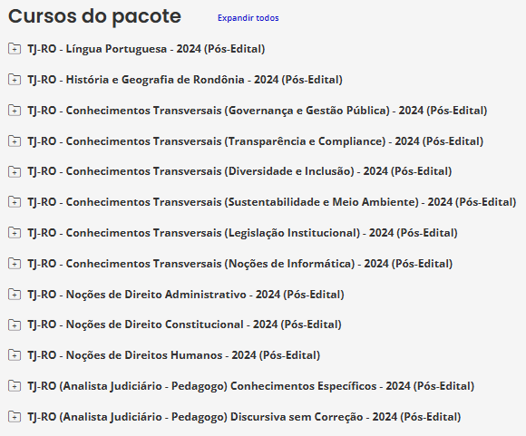 Informações Rateio TJ-RO (Analista Judiciário – Pedagogo) – 2024 (Pós-Edital) – Estratégia