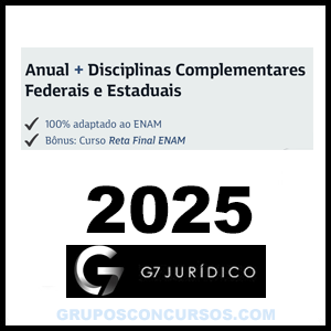 Rateio Anual Intensivos I e II 2025 + Complementares Federais e Estaduais – G7 Jurídico Combo