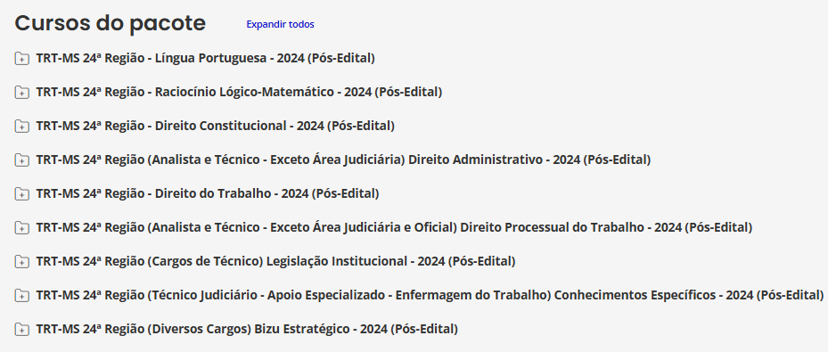 info Rateio TRT-MS 24ª Região (Técnico Judiciário - Apoio Especializado - Enfermagem do Trabalho) - 2024 (Pós-Edital) - Estratégia