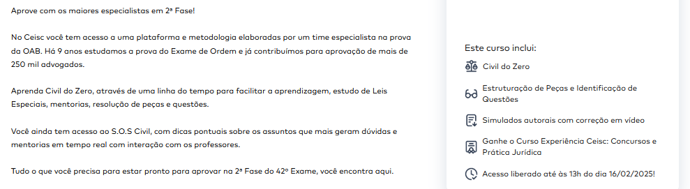 Info OAB 42 – Direito Civil – 2ª Fase Repescagem e Regular 2025 – Ceisc