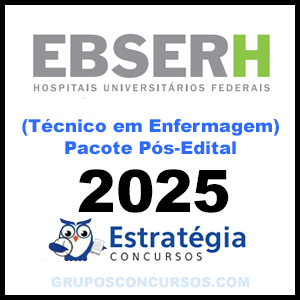 Rateio EBSERH (Técnico em Enfermagem) Pacote Completo - 2025 (Pós-Edital) - Estratégia