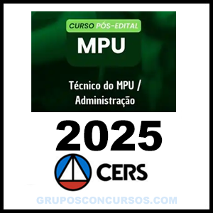 Rateio MPU Técnico Área Administração Pós-Edital 2025 - Cers