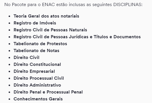 Disciplinas ENAC