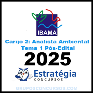 Rateio IBAMA 2025 Pós-Edital - (Cargo 2: Analista Ambiental - Tema 1) - Estratégia