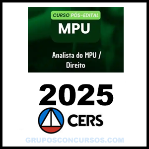 Rateio MPU Analista Especialidade Direito Pós-Edital 2025 - Cers