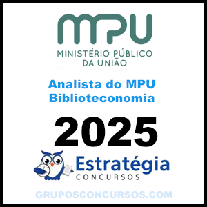 Rateio MPU (Analista do MPU - Biblioteconomia) Pacote - 2025 (Pós-Edital) - Estratégia