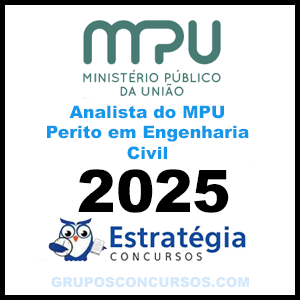 Rateio MPU (Analista do MPU - Perito em Engenharia Civil) Pacote - 2025 (Pós-Edital) - Estratégia