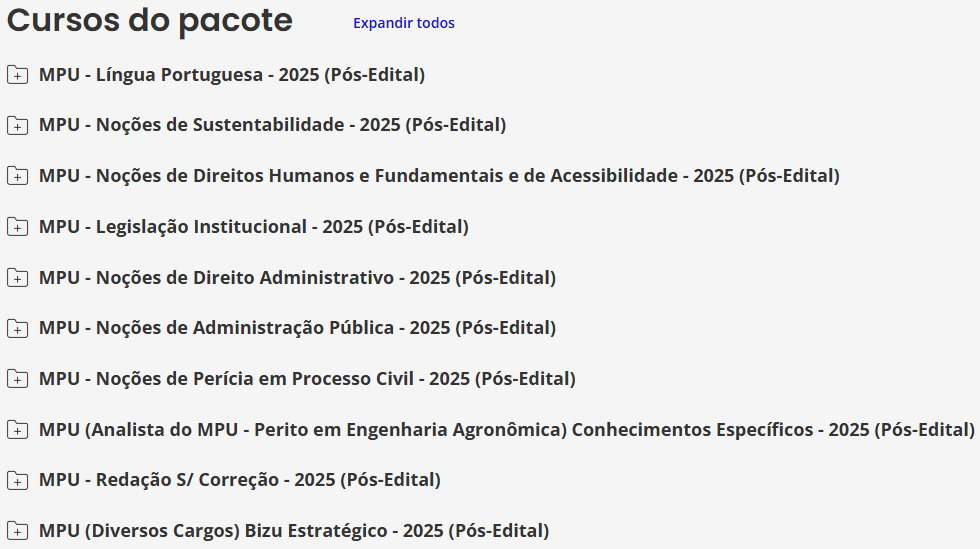 Analista do MPU - Perito em Engenharia Agronômica) Pacote - 2025 (Pós-Edital) - Estratégia