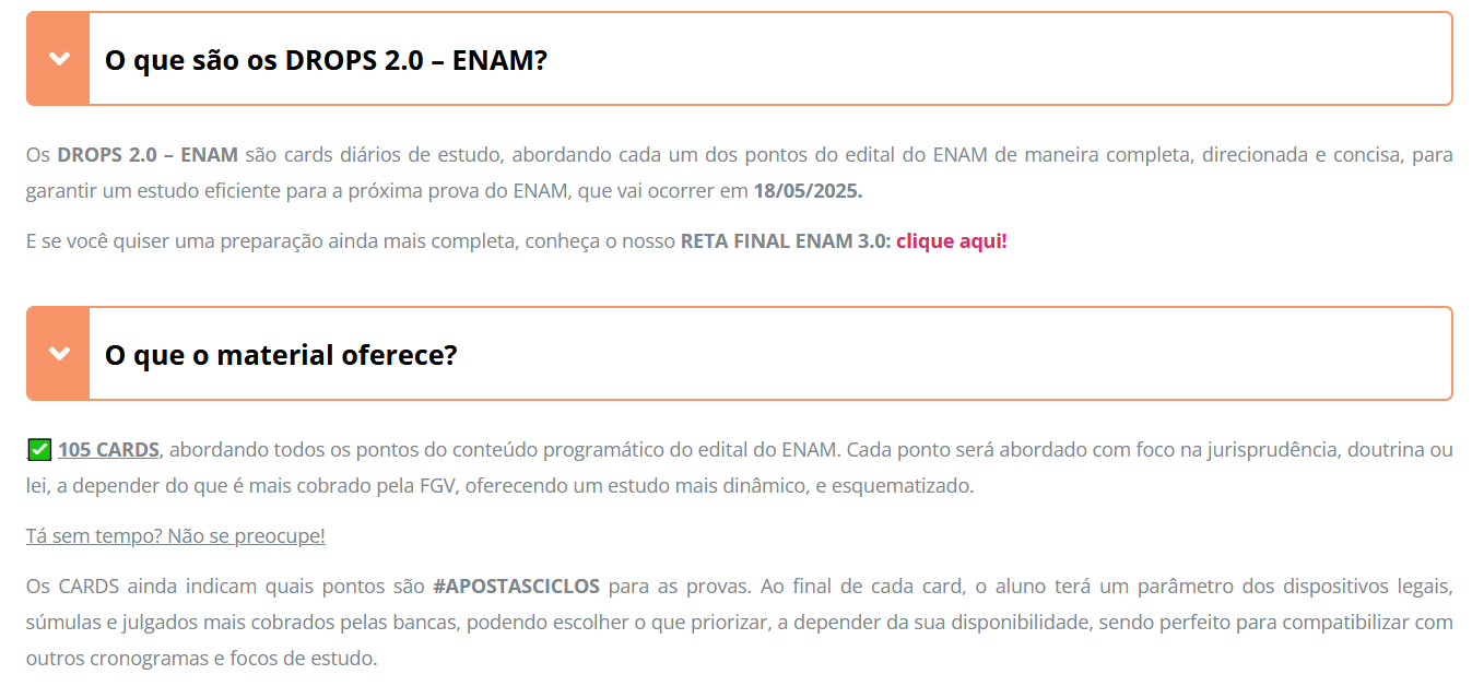 Drops Enam 2025 Ciclos