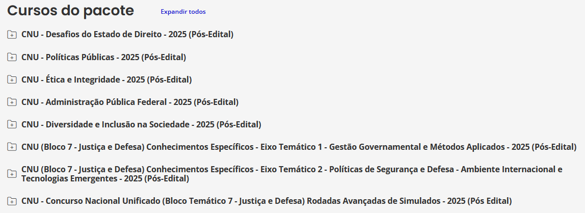 Info CNU 2025 Pós-Edital – (Bloco Temático 7 - Justiça e Defesa) – Estratégia