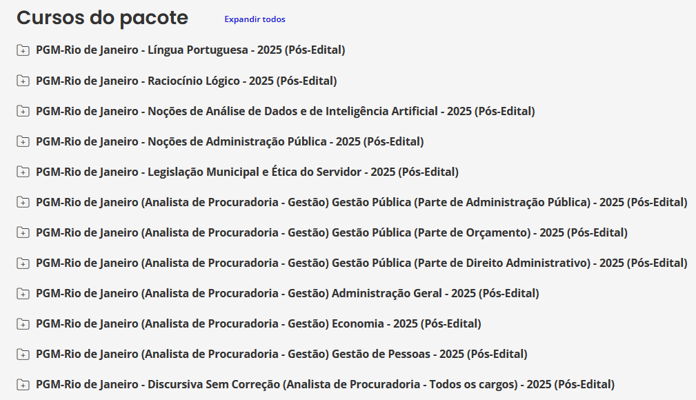 Info PGM RJ Analista de Procuradoria Gestão