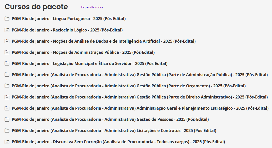 Info Rateio PGM-Rio de Janeiro 2025 Pós-Edital (Analista de Procuradoria - Administrativa) - Estratégia