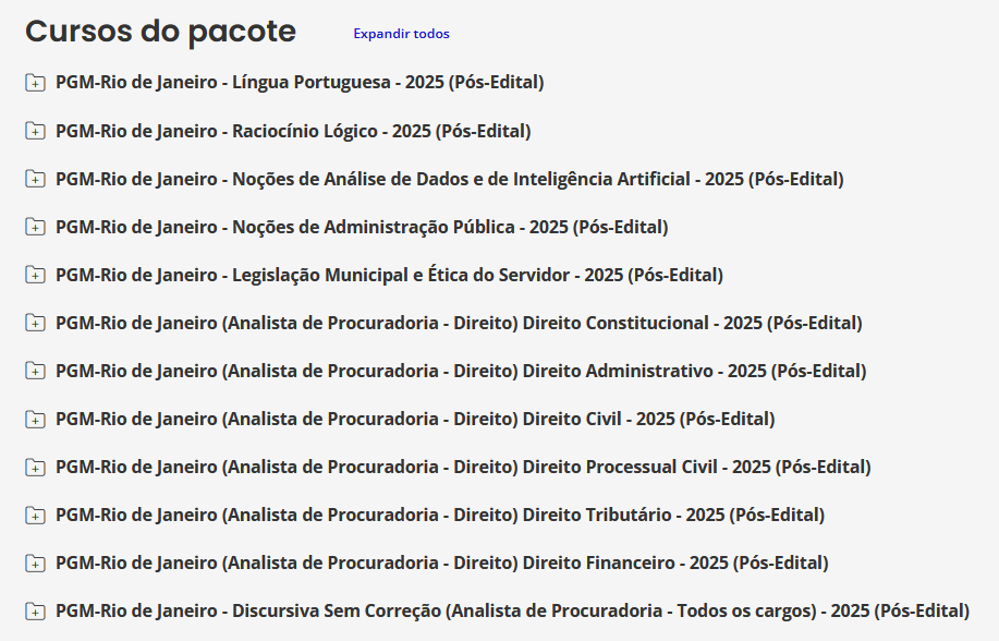 Info Rateio PGM-Rio de Janeiro 2025 Pós-Edital (Analista de Procuradoria - Direito) - Estratégia