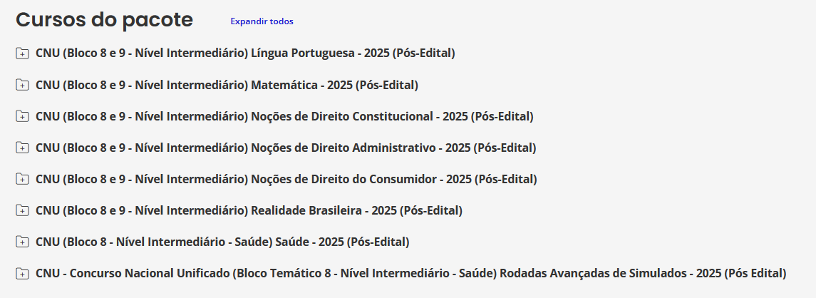 Informações CNU 2025 Pós-Edital - (Bloco Temático 8 – Nível Intermediário – Saúde) - Estratégia