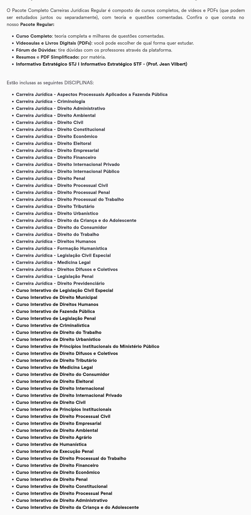 Informações Rateio Carreiras Jurídicas 2025 - Estratégia