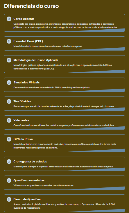 Informações Rateio ENAM 3 2025 – Exame Nacional da Magistratura - Damásio