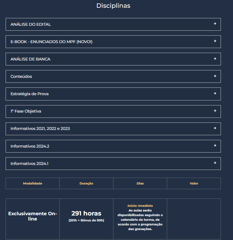 Informações do Curso 31º Concurso MPF 2025 - Alcance Concursos