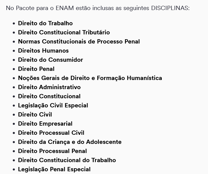 Informações do Rateio ENAM (Pós-Edital) Direto ao Ponto 2025.2 - Estratégia