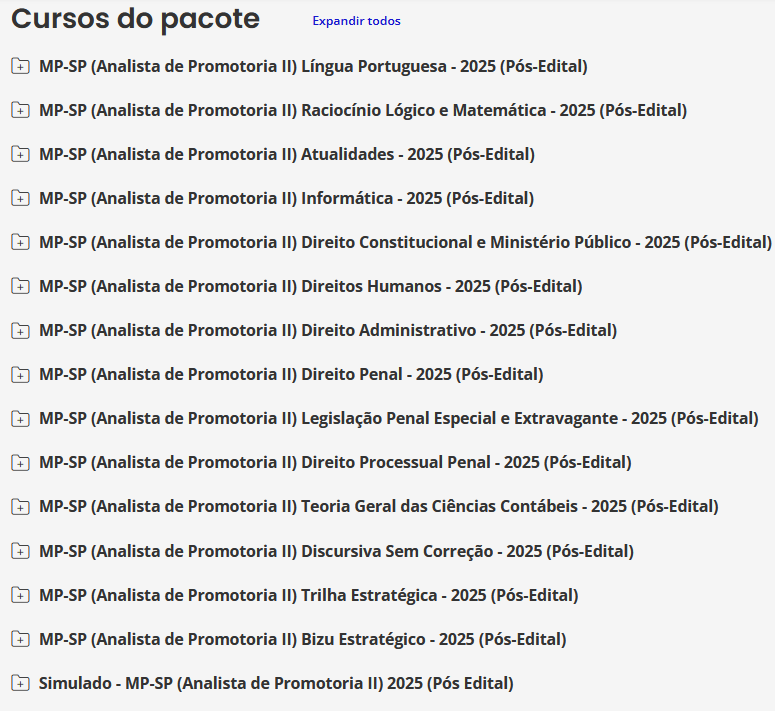 Informações do MP-SP 2025 Pós-edital (Analista de Promotoria II) - Estratégia