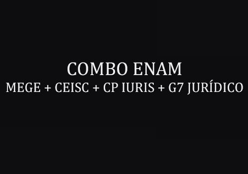 Informações do Rateio COMBO Enam 2025.2 com Mege + G7 Jurídico + CP Iuris + Brindes