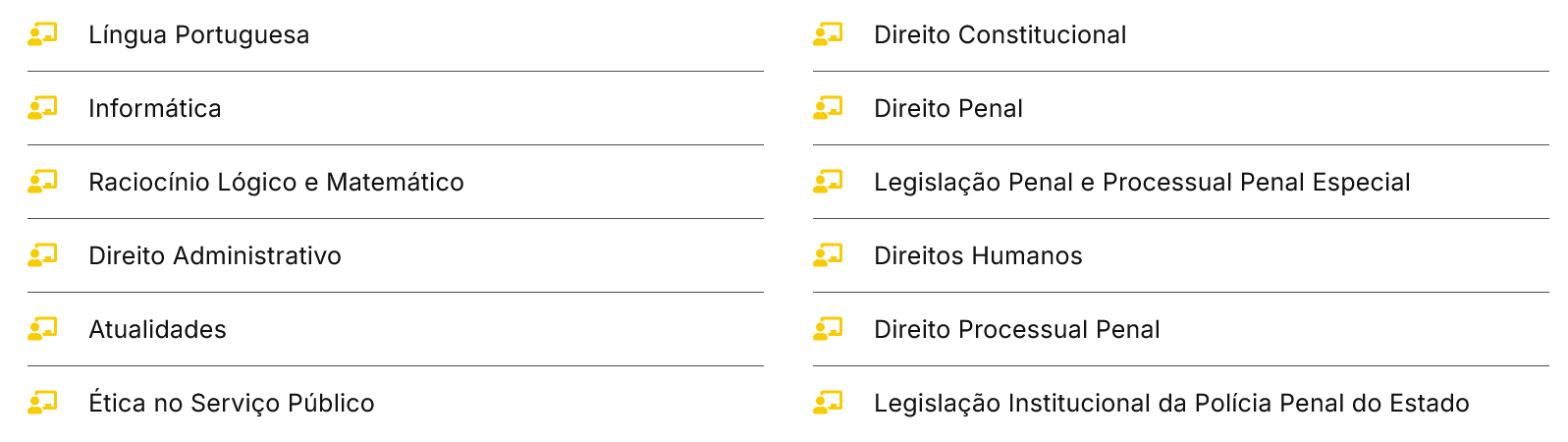 Inforamações Rateio Reta Final Polícia Penal Espírito Santo 2025 (Pós-Edital) Dedicação Delta