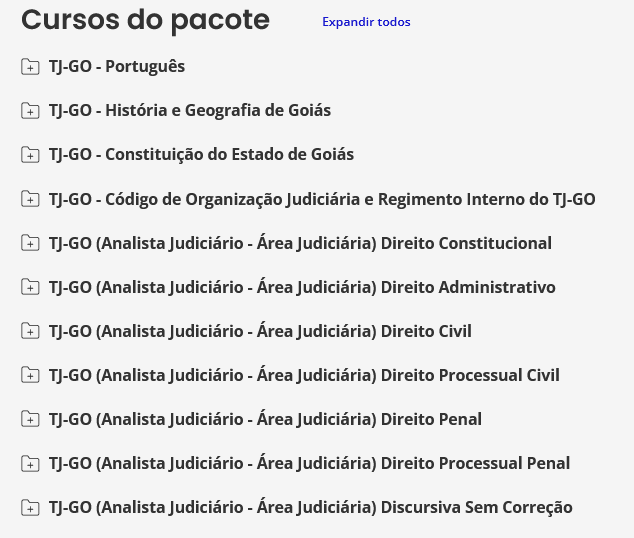Informações Rateio TJ-GO Pós-Edital 2025 (Analista Judiciário - Área Judiciária) Estratégia