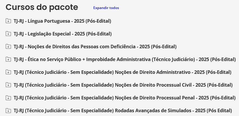 Informações Rateio TJ-RJ 2025 Pós-Edital (Técnico Judiciário - Sem Especialidade) Estratégia