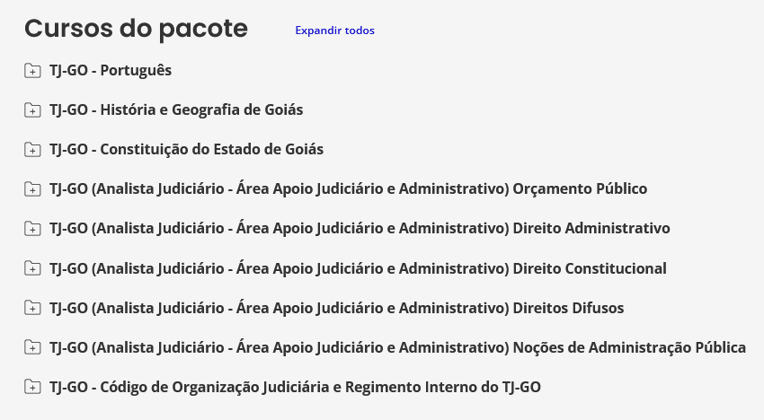 Informações do Rateio TJ-GO Pós-Edital 2025 (Analista Judiciário - Área Apoio Judiciário e Administrativo) Estratégia