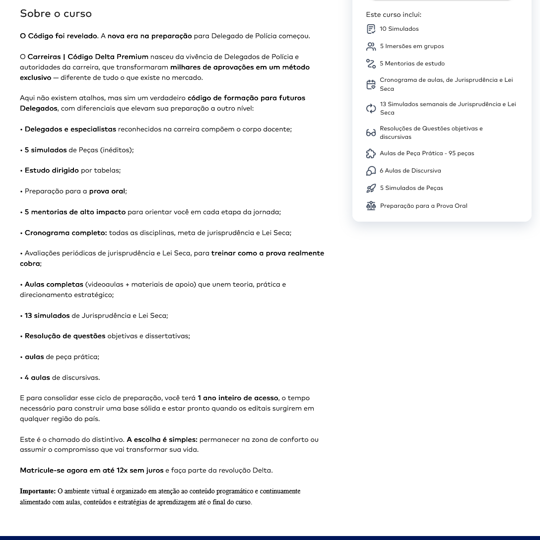 Informações Rateio Código Delta Premium (2026) Ceisc