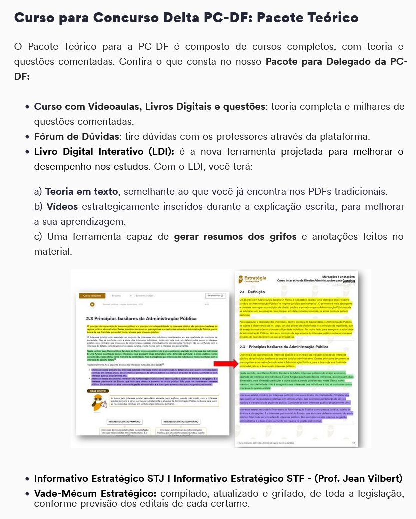 Informações Rateio PC-DF Delegado Pós-Edital (2026) Estratégia