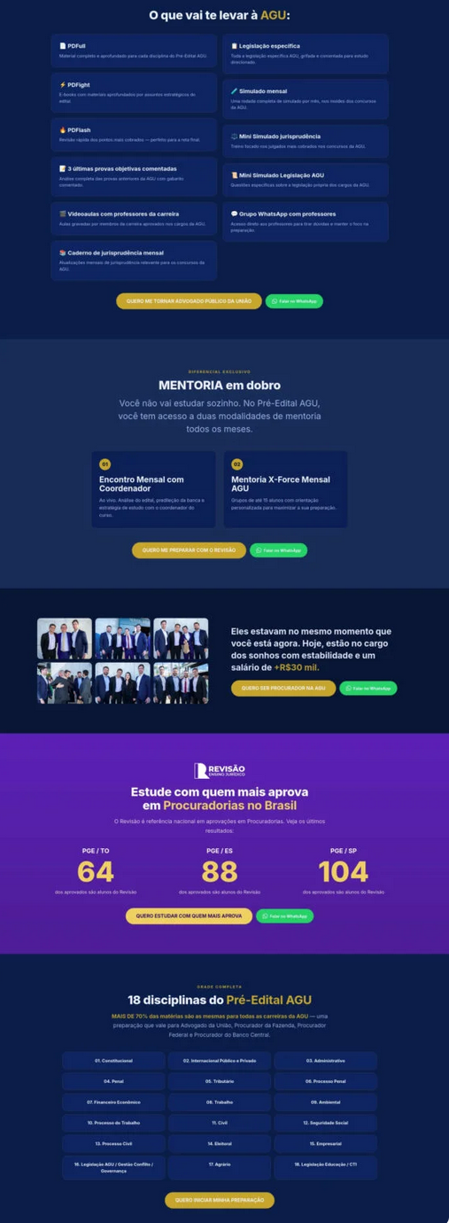 Informações Rateio Sprint Final AGU Pré-Edital + Mentoria (2026) Revisão Ensino Jurídico
